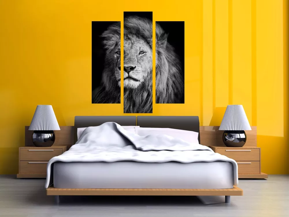 tableau Lion 90x105cm